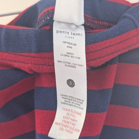 2/$20 💚 Petit Lem Striped 2-Piece Pajama Set | Size 5 - Picture 7 of 8